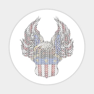 Typographic eagle Magnet